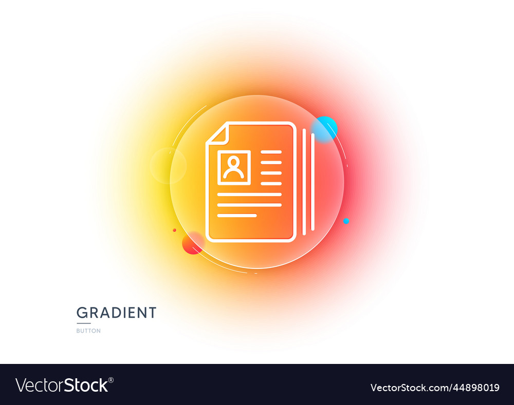 Business recruitment line icon cv documents vector image Business recruitment line icon cv documents