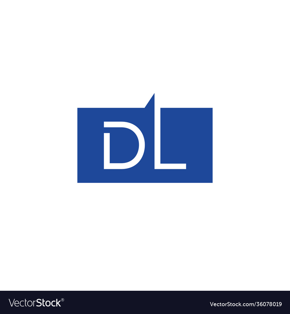 Creative initial letter dl square logo design Vector Image