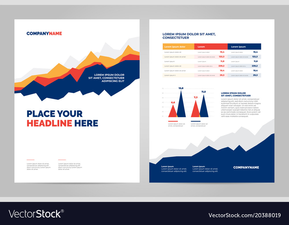 Data layout template design Royalty Free Vector Image