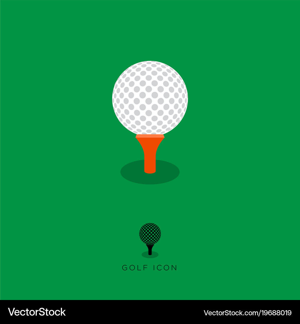 Flat golf icon Royalty Free Vector Image - VectorStock