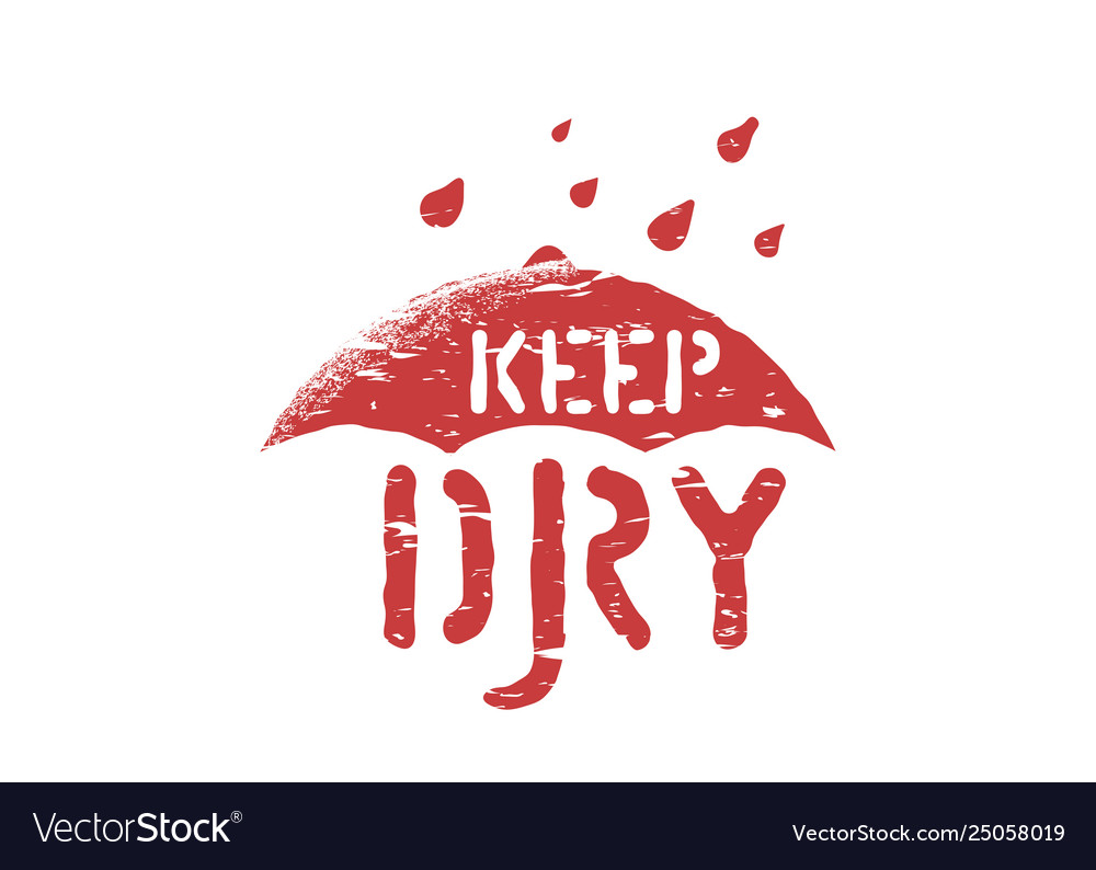 Grunge keep dry stamp isolate on white background Vector Image