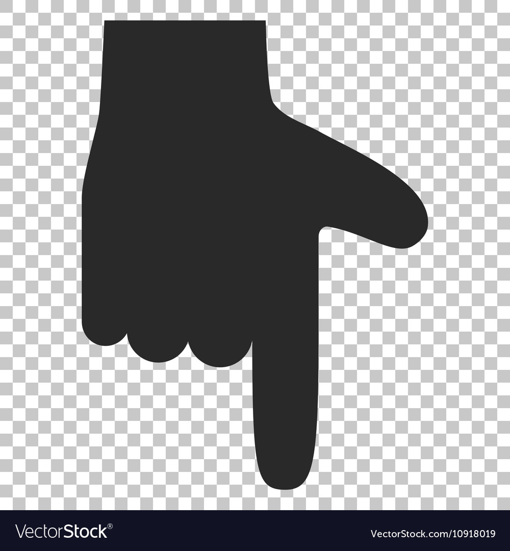 Hand pointer down icon