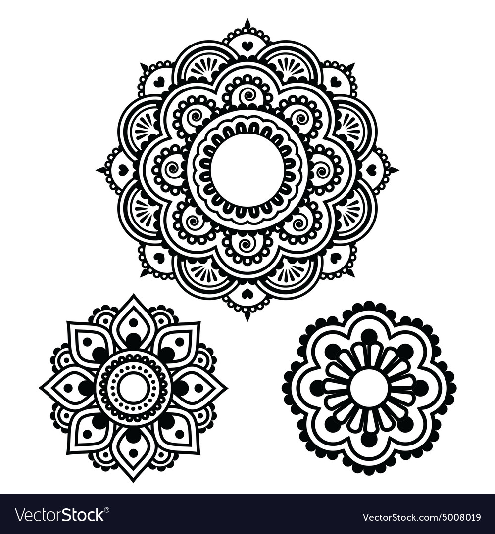 Henna Tattoo flower design. Mehndi style. 10638989 Vector Art at Vecteezy