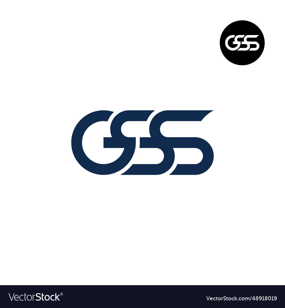 Letter gss monogram logo design Royalty Free Vector Image