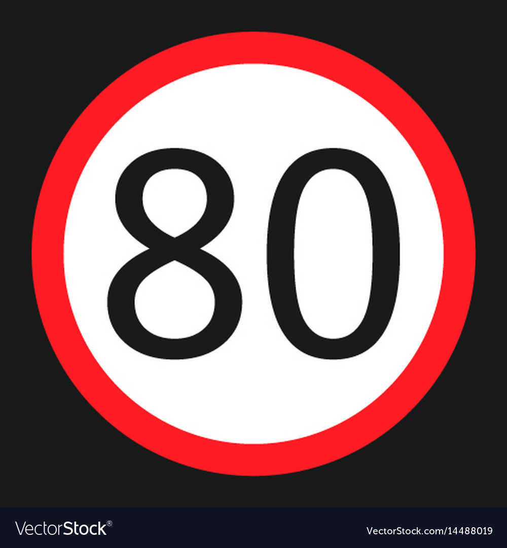 Maximum Speed Limit 80 Sign Flat Icon Royalty Free Vector maximum-speed-limit-80-sign-flat-icon-royalty-free-vector