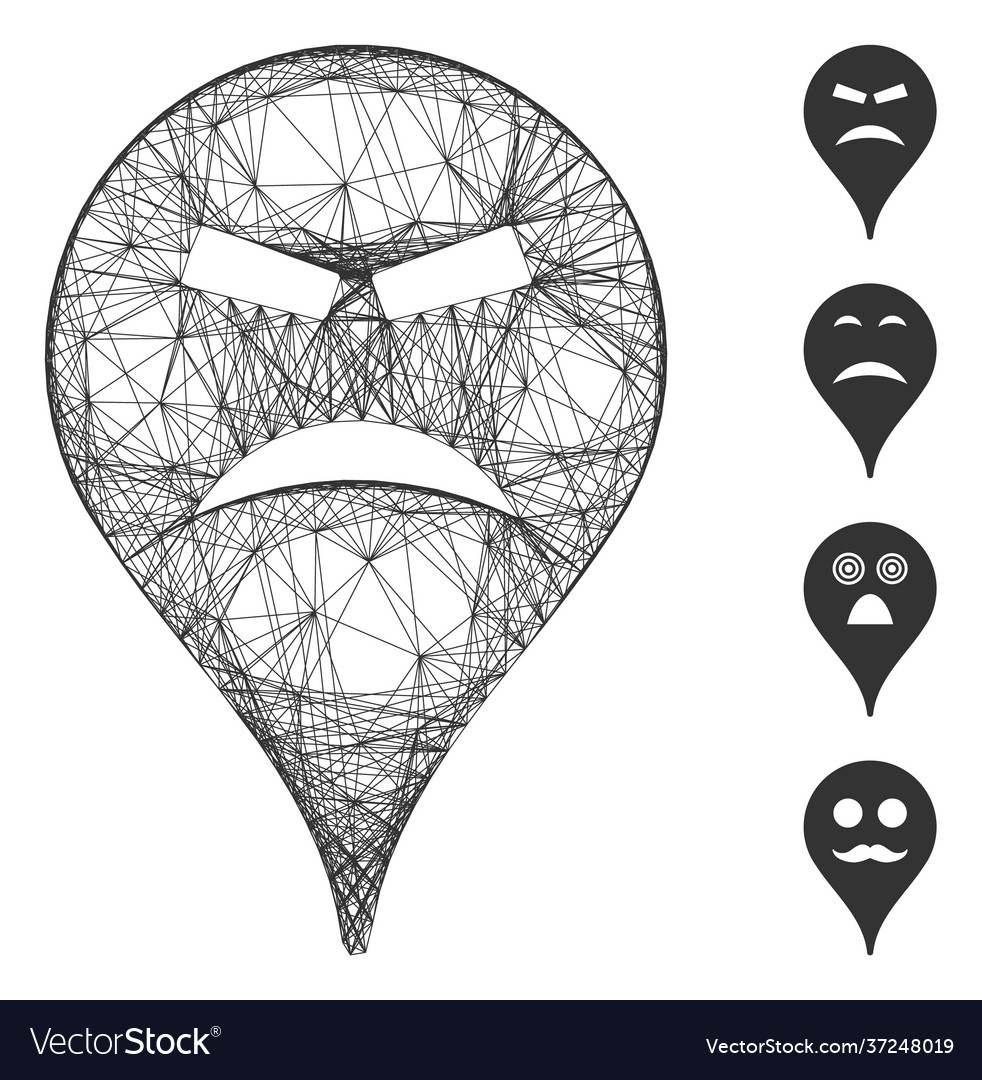 Net furious smiley map marker mesh