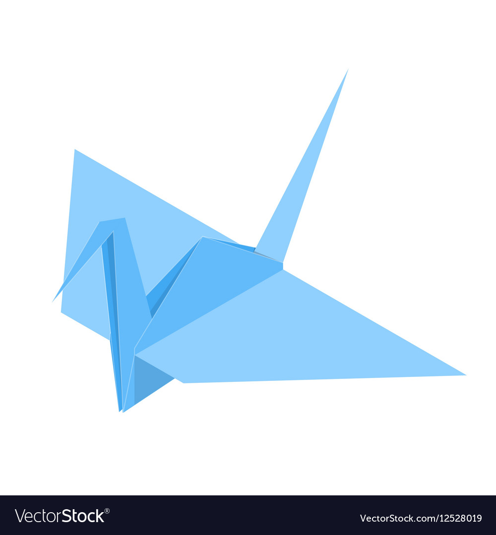 origami crane vector