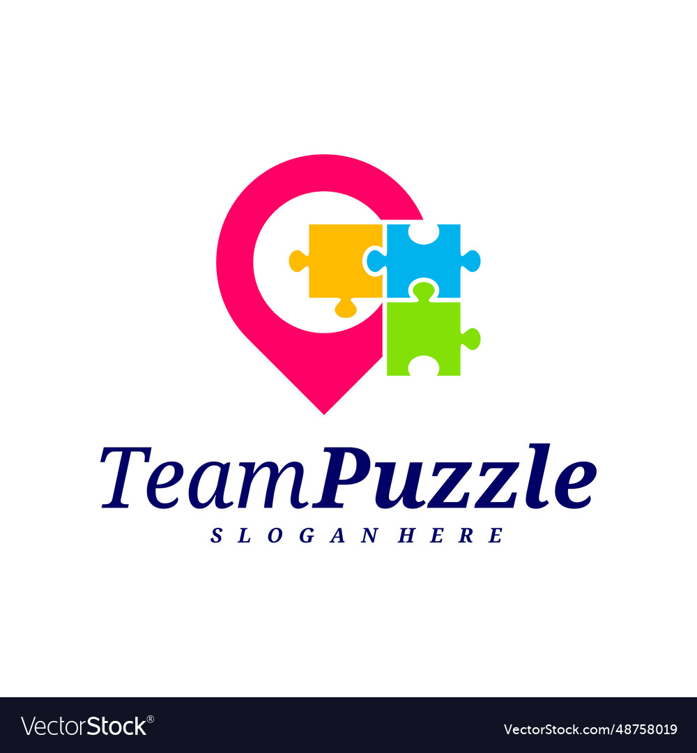 Punkt Puzzle Logo Design Vorlage