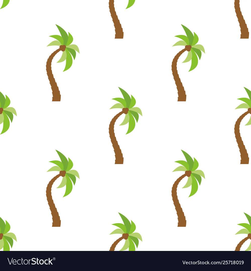 Seamless pattern with palm trees