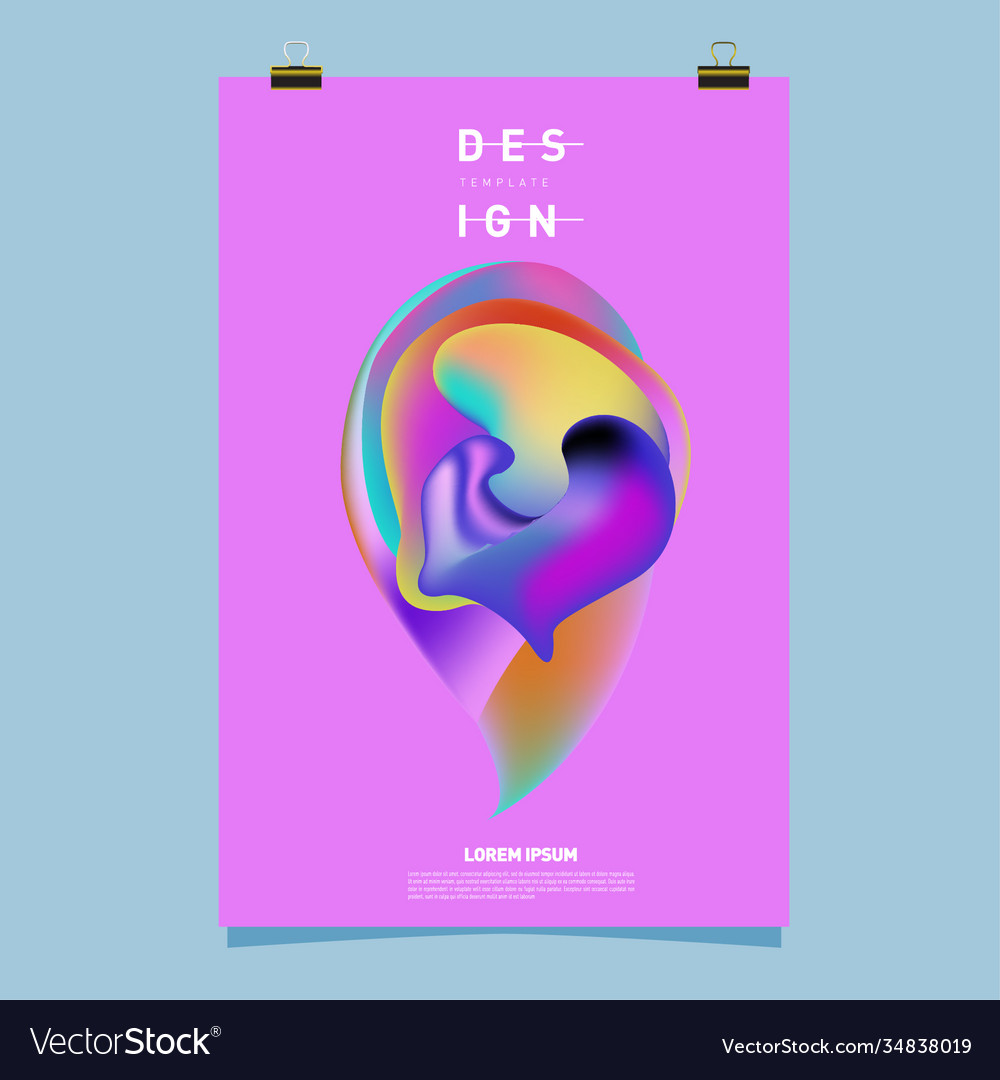 Simple abstract colorful fluid background