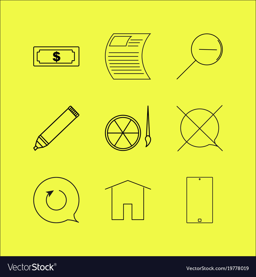 Web linear icon set simple outline icons