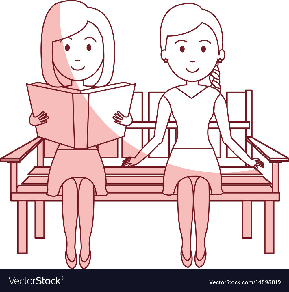 Woman reading book in park chair