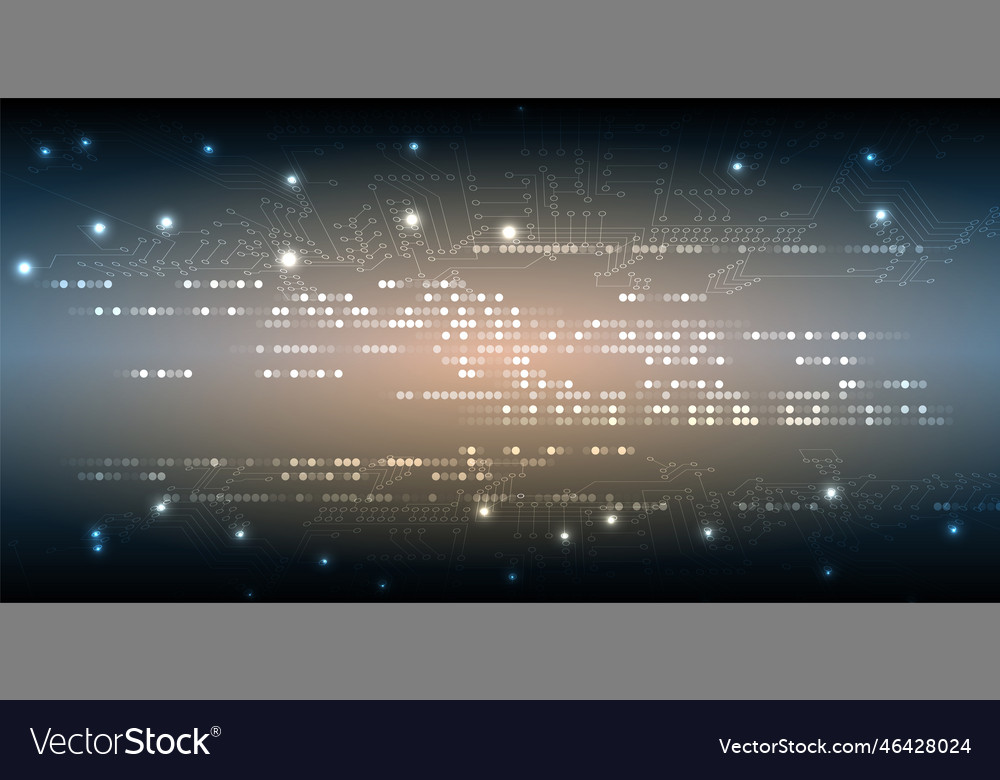 Abstract technology particle virtual molecule vector image Abstract technology particle virtual molecule