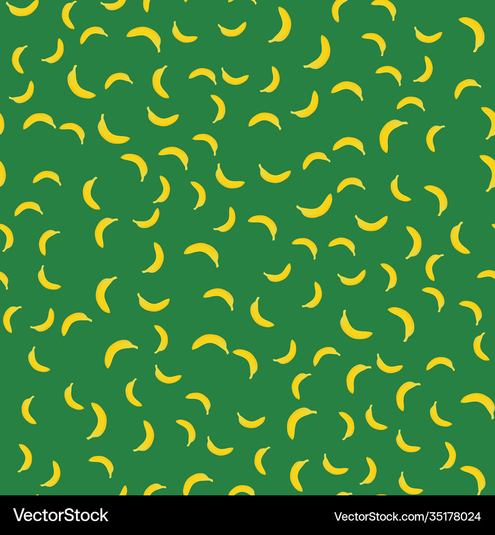 Banana seamless pattern background Royalty Free Vector Image