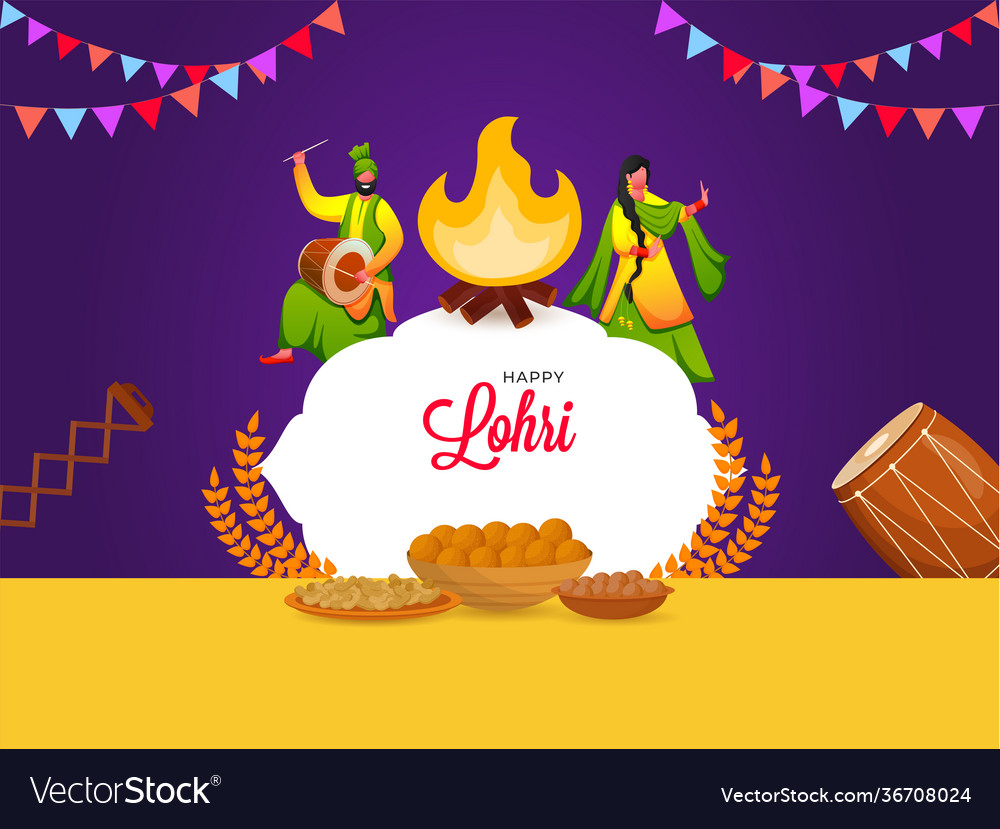 Cartoon punjabi couple doing bhangra dance Vector Image Cartoon punjabi couple doing bhangra dance Vector Image