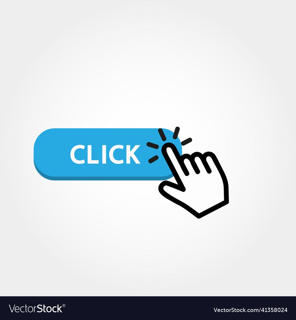 Click button with arrow pointer clicking modern