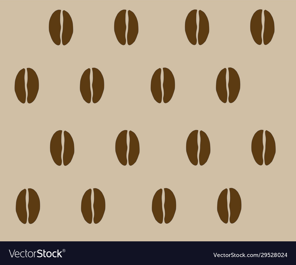 Coffee beans pattern Vector Image Coffee beans pattern