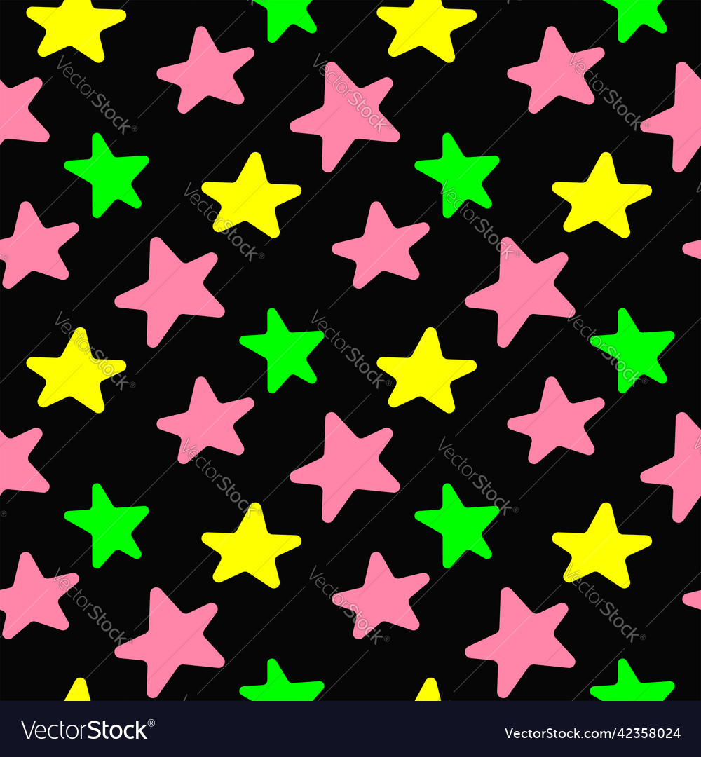 Colorful Star Seamless Pattern