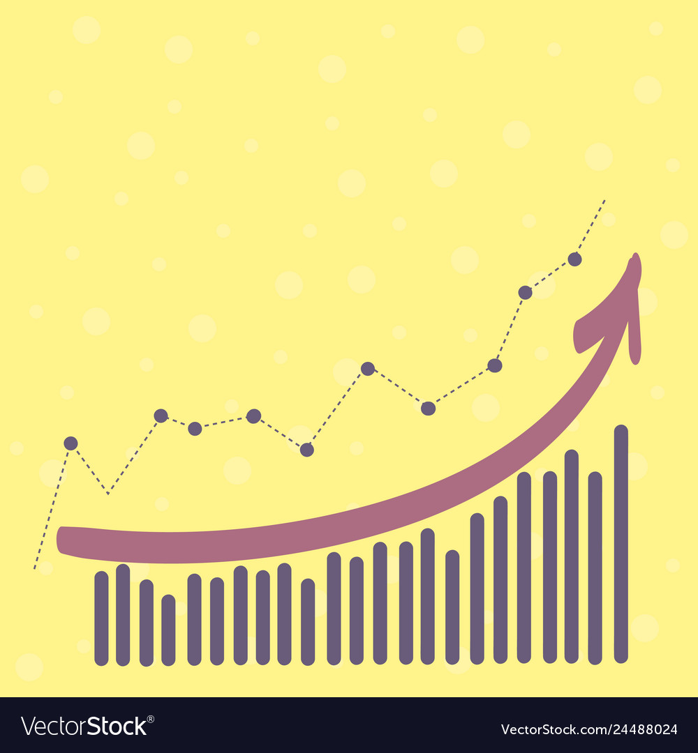 Combination column and line graphic chart
