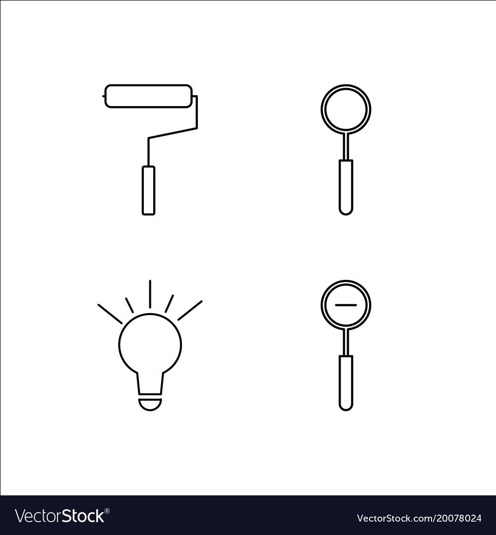 Design and studio simple linear icon setsimple