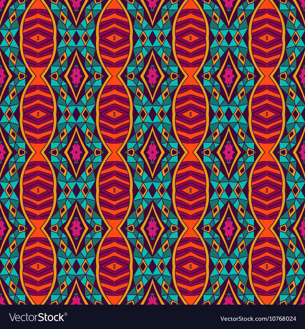 Ethnic geometric striped seamless tribal pattern Vector Image