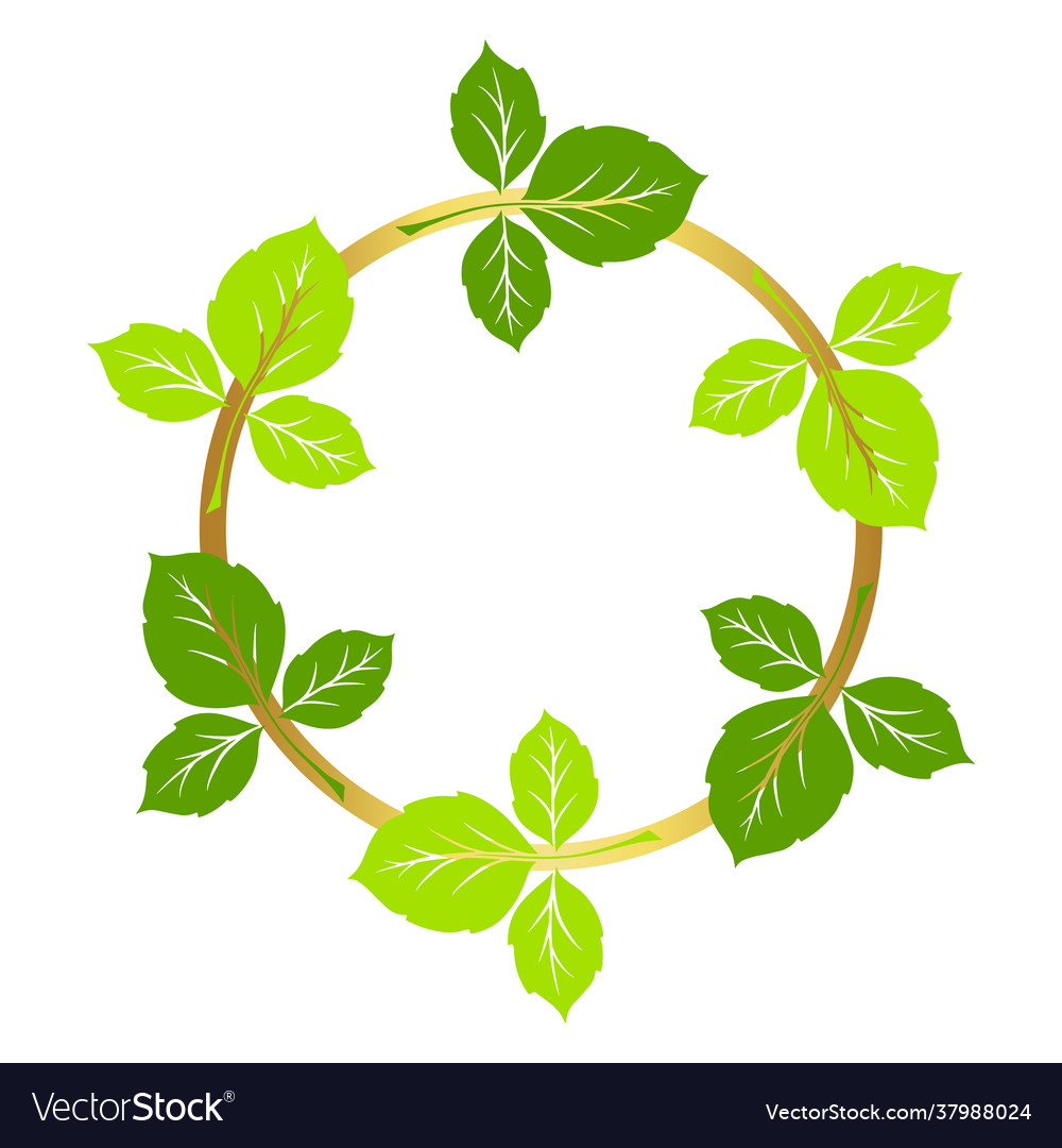 Frame for text design with leaves Vector Image Frame for text design with leaves