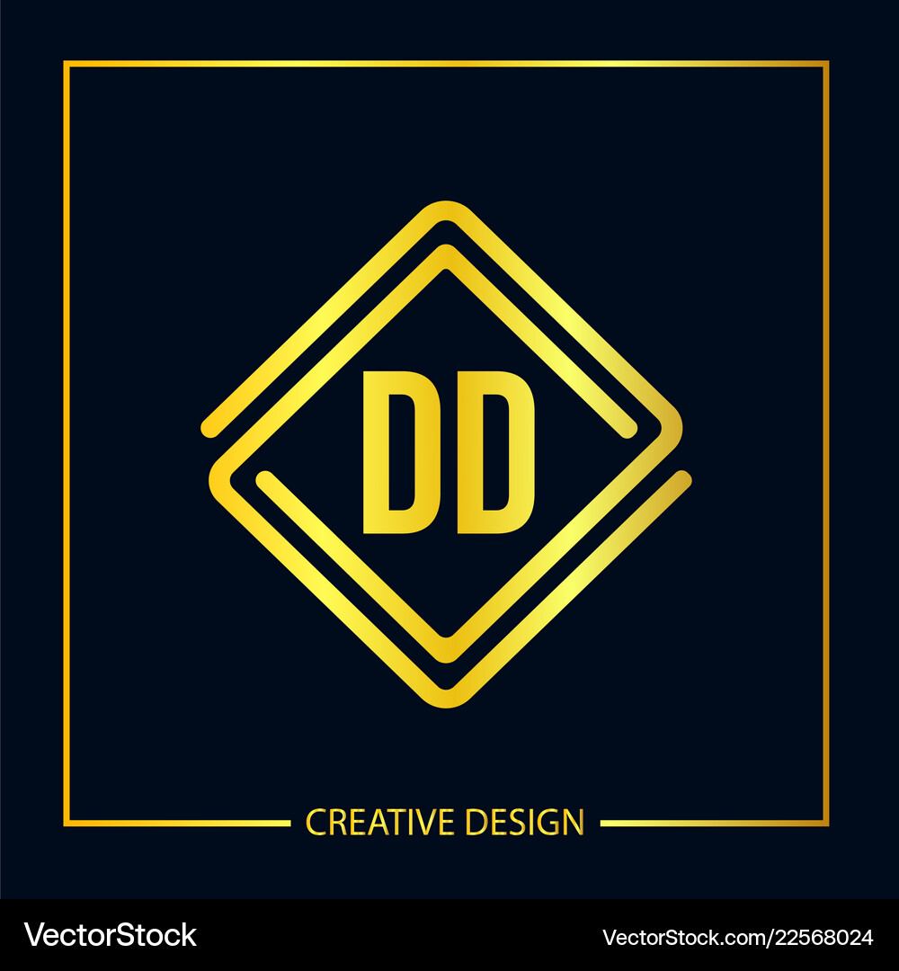 Initial letter dd logo template design Royalty Free Vector