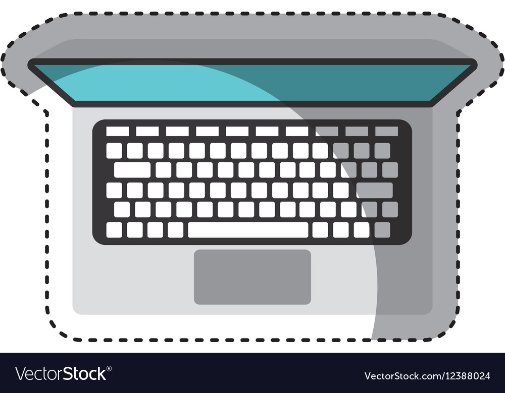 Laptop computer isolated icon