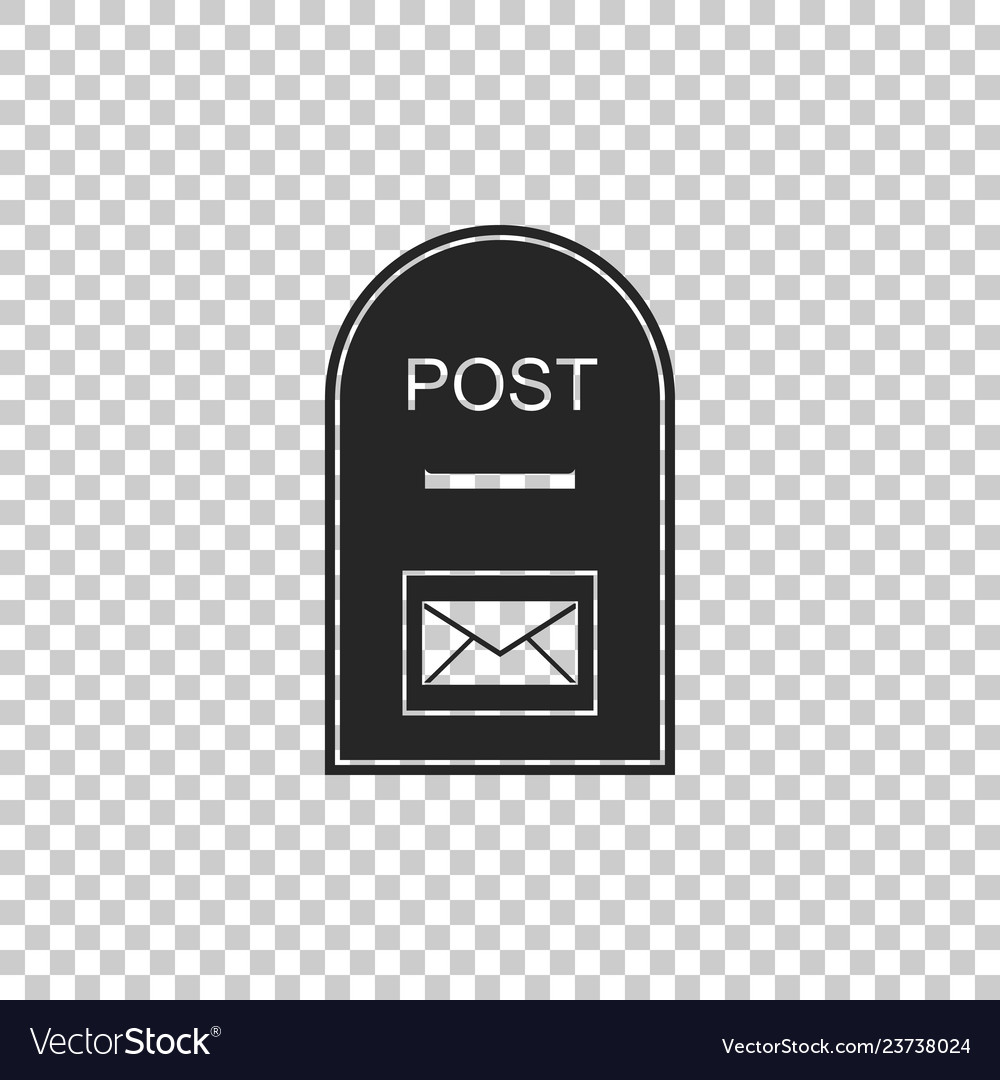 Post Box Icon Isolated On Transparent Background Vector Image