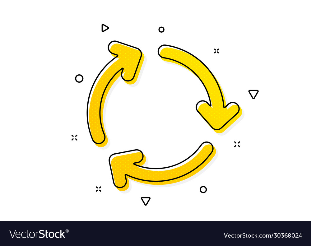 Recycle arrow icon recycling waste