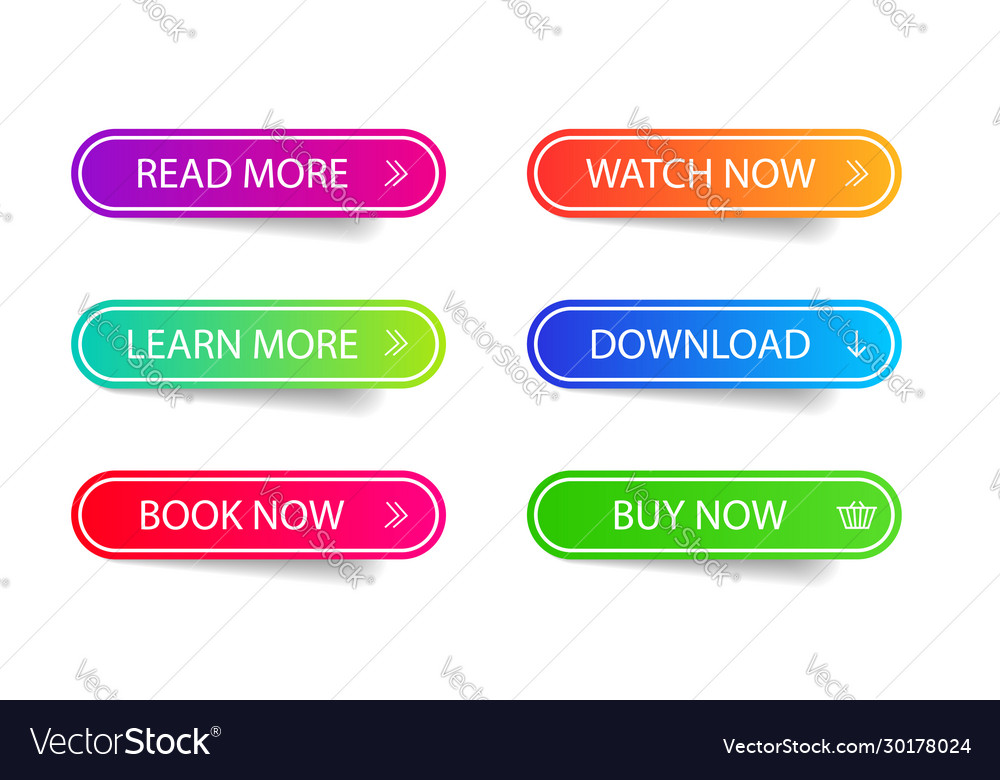 Set modern button for infographic web modile vector image Set modern button for infographic web modile