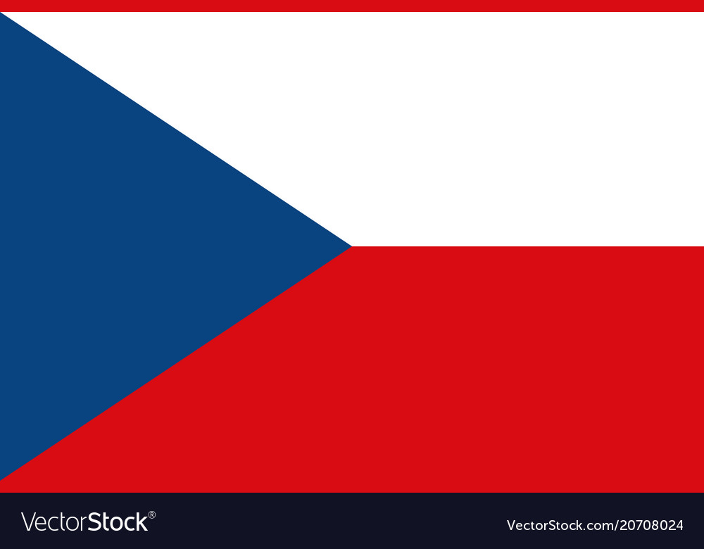 Silhouette country borders map of czech republic Vector Image