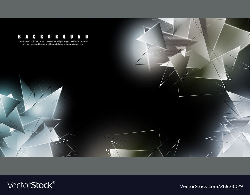 Abstract background with glowing triangles Vector Image Abstract background with glowing triangles