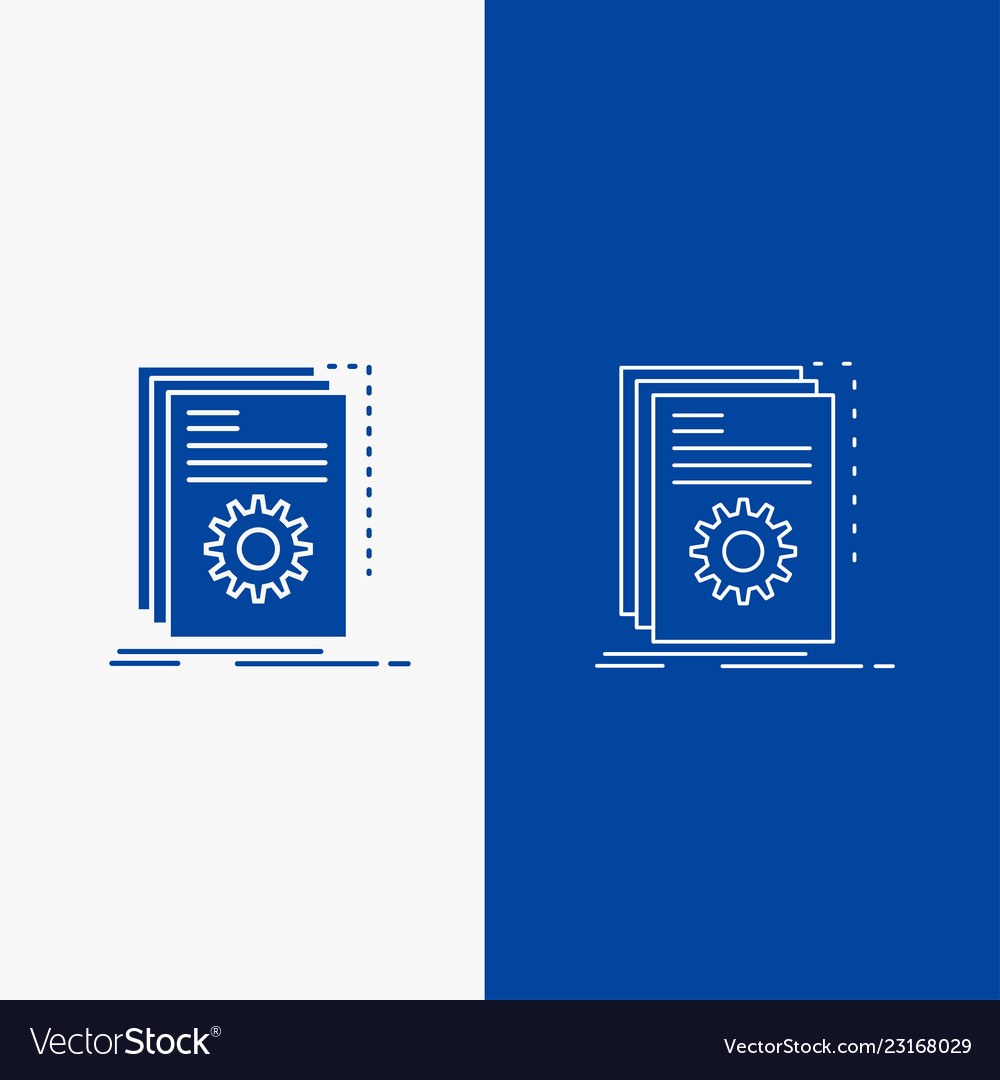App build developer program script line and glyph vector image App build developer program script line and glyph