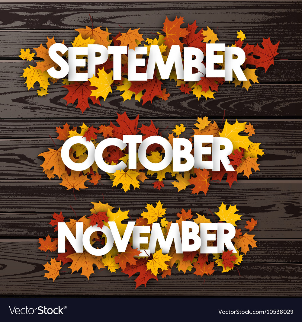 Autumn banners on wooden texture Royalty Free Vector Image