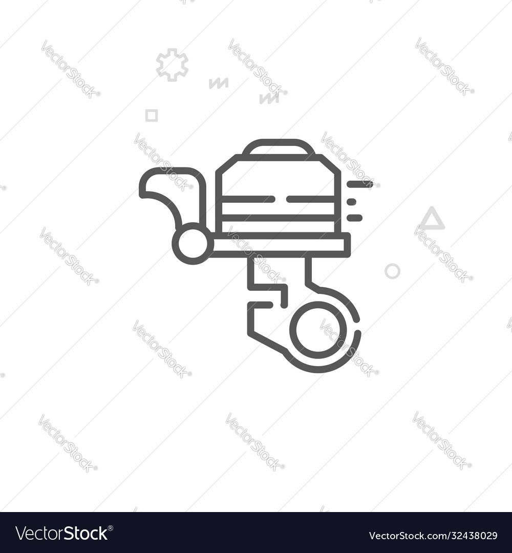 Bike or bicycle bell line icon symbol pictograph Vector Image