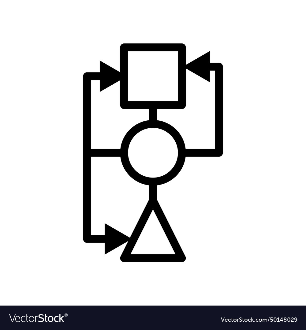 Black line icon sequence of program code isolated vector image Black line icon sequence of program code isolated