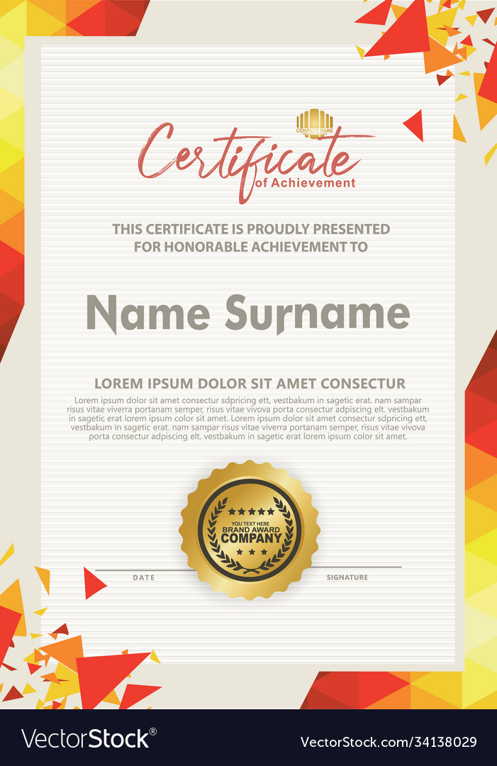 Certificate template with texture modern pattern