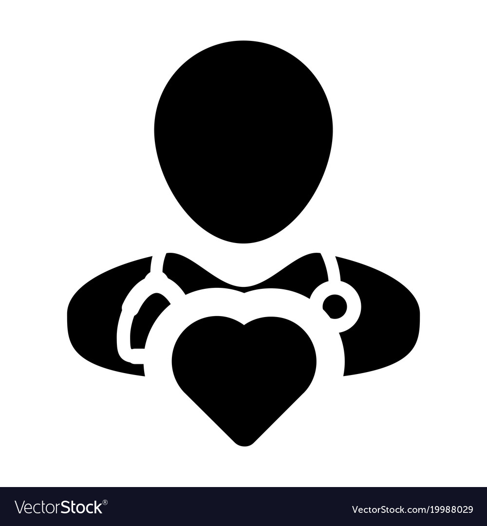 Doctor icon cardiologist specialist with heart Vector Image