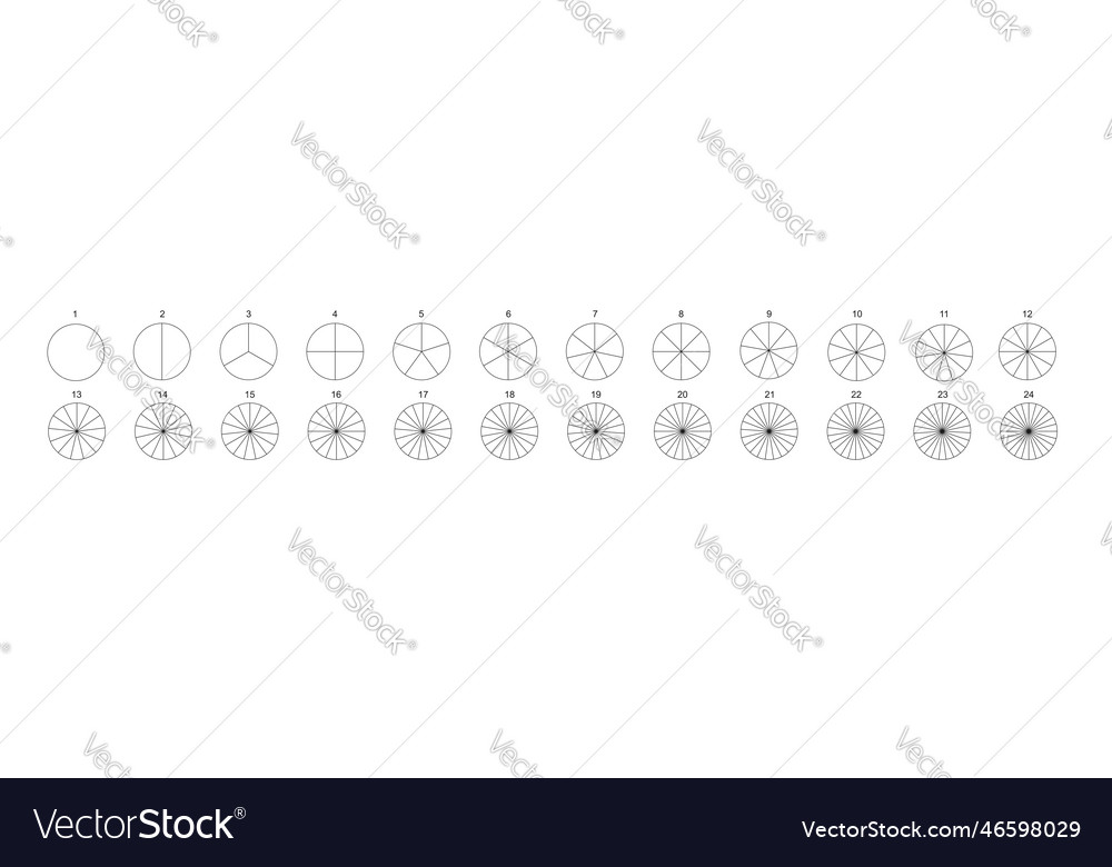 Donut or pie chart templates circle divides