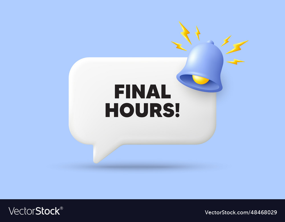 Final hours sale special offer price sign 3d