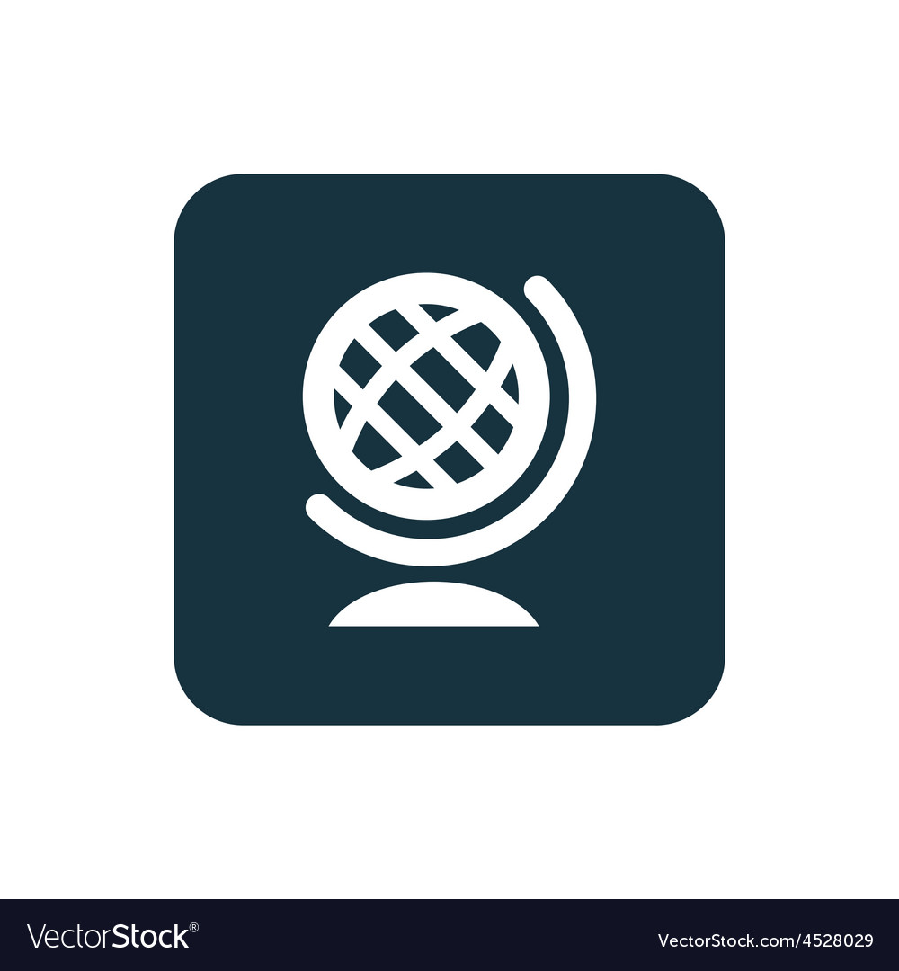 Globe icon rounded squares button