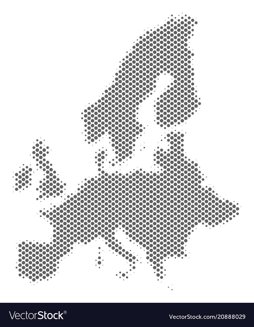 Halftone grau Europäische Union Karte