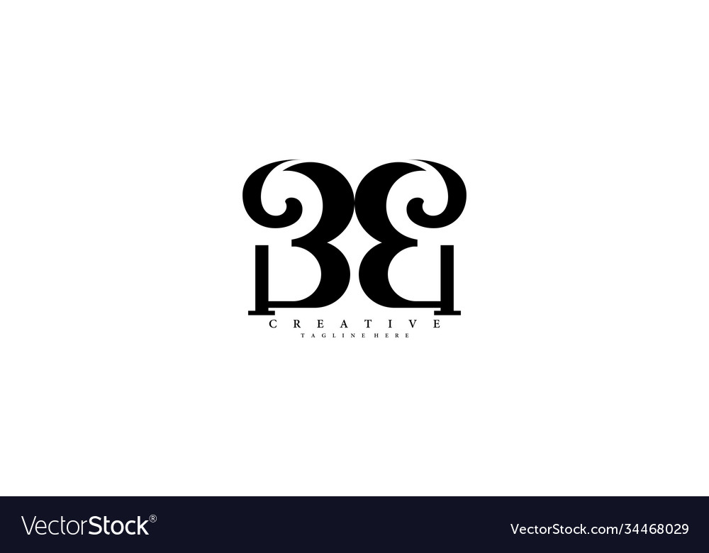 Initial letter bb unique bold logo design