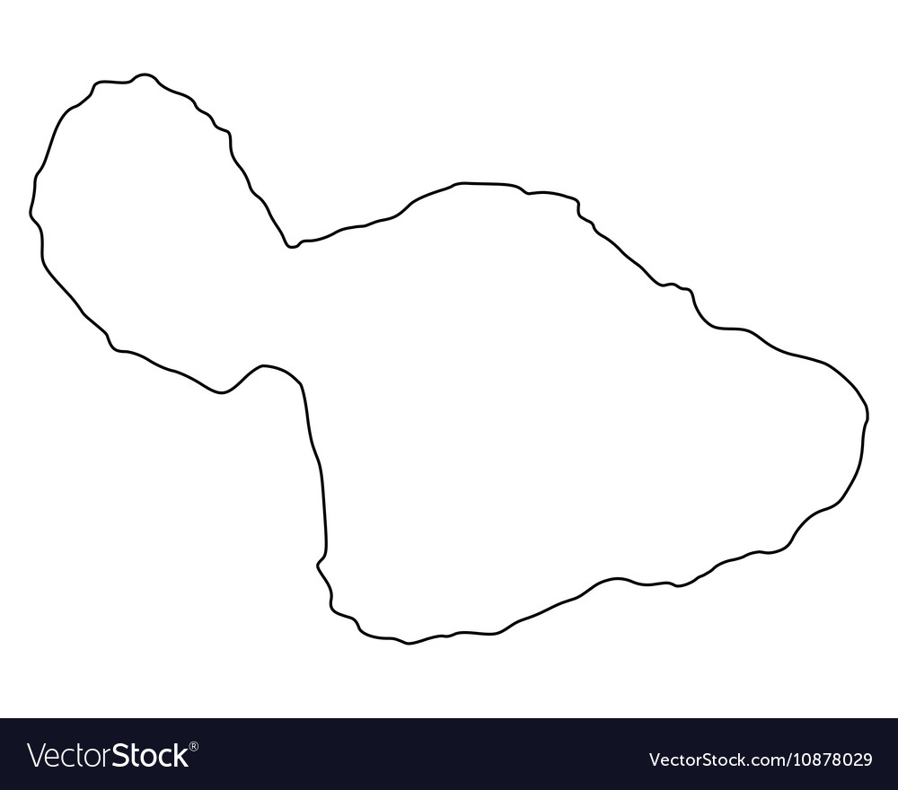 Map of maui Royalty Free Vector Image - VectorStock