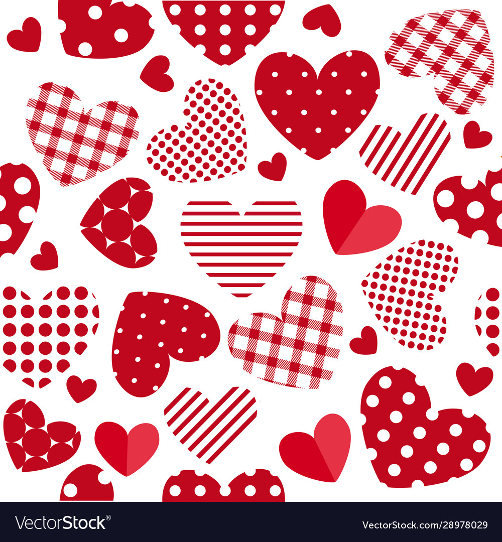 Patchwork Hearts Valentine's Pattern