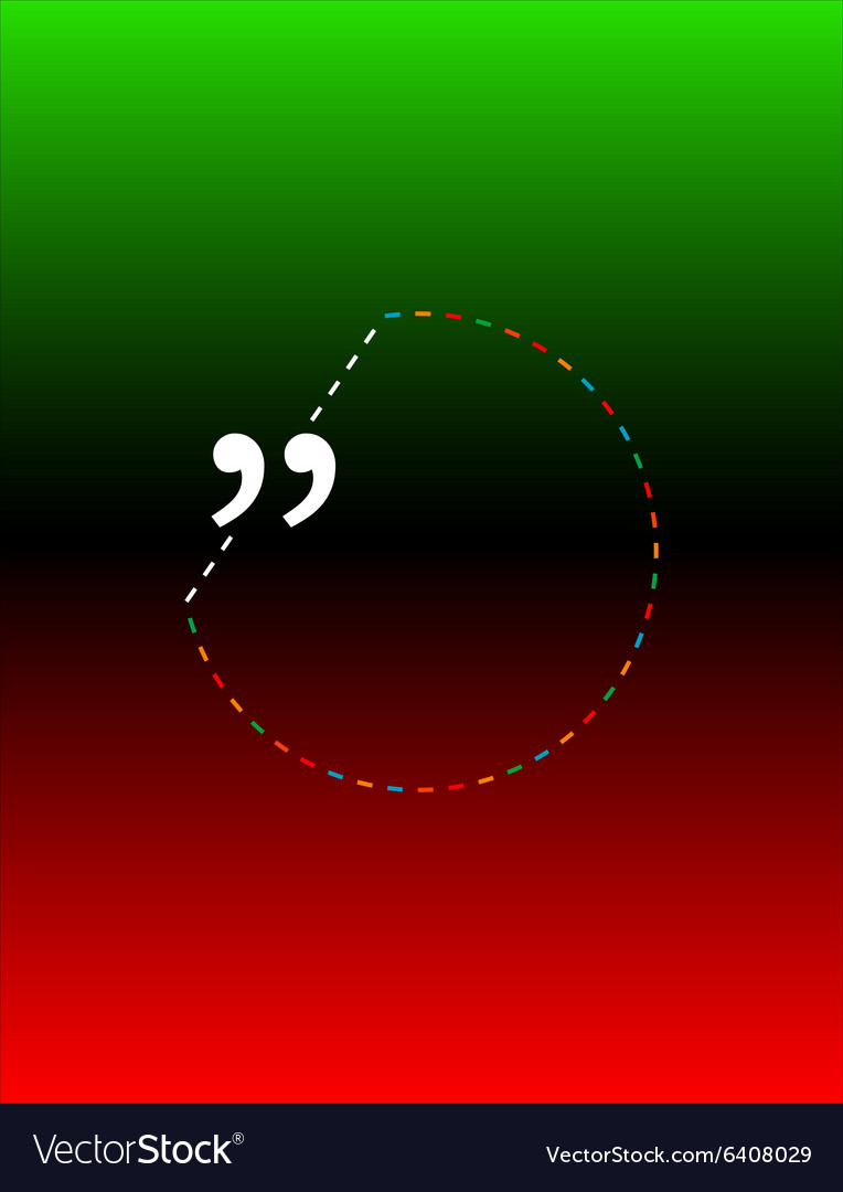 Quotation marks with thin line speech