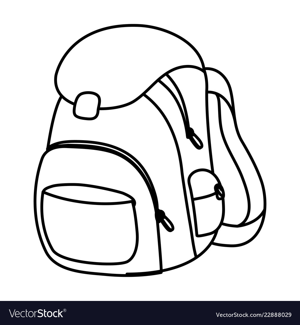 Premium Vector  School bag backpack black and white vector