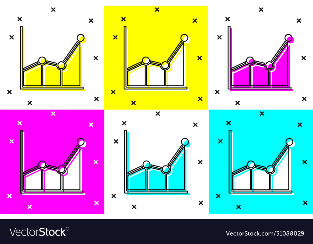 Set graph schedule chart diagram infographic vector image Set graph schedule chart diagram infographic