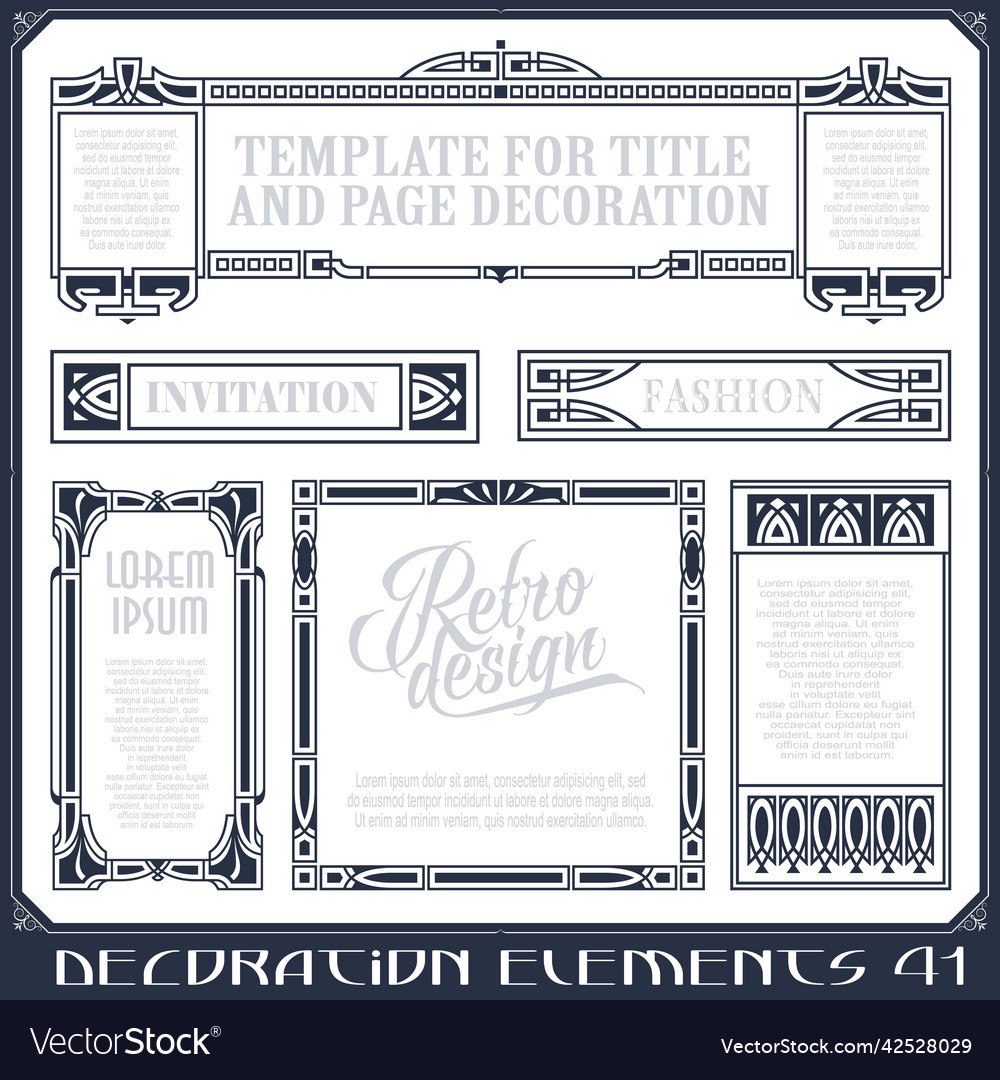 Set of calligraphic design elements and page decor